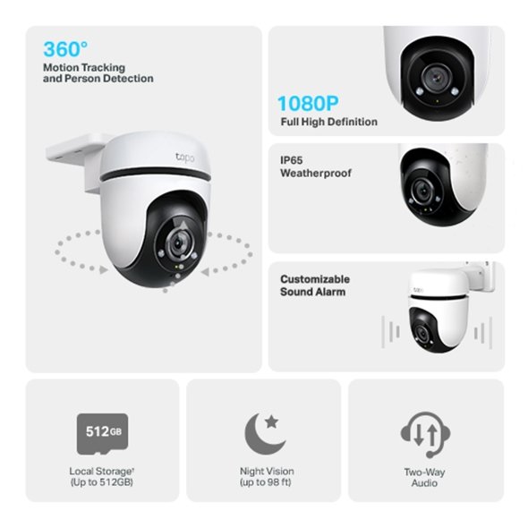 CAMARA IP CLOUD TP-LINK TAPO C500 PTZ EXTERIOR 360 - Image 2