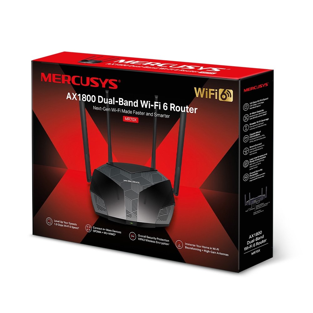 ROUTER 3P MERCUSYS MR70X AX1800 WIFI 6 - Image 4