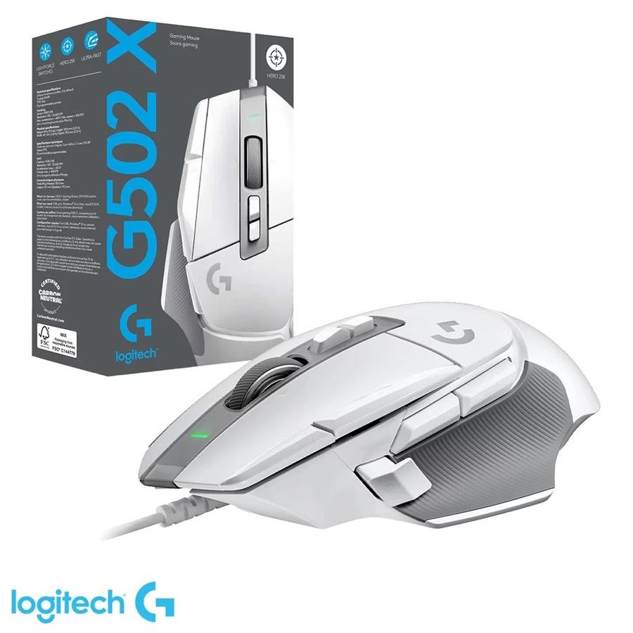 MOUSE C/CABLE LOGITECH G502 X BLANCO - Image 5