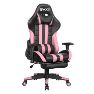 SILLA GAMER SYX CH-059 PK ROSA NEGRO