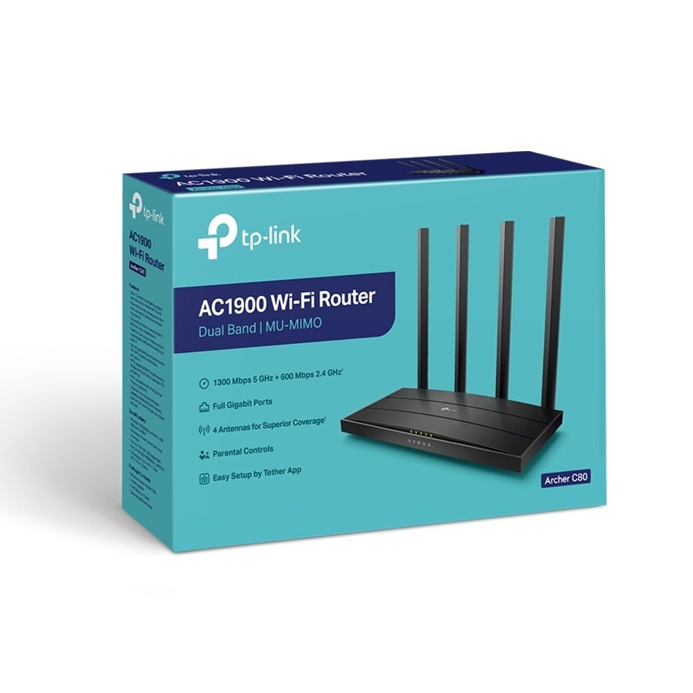 ROUTER 4P TP-LINK ARCHER C80 AC1900 DUAL BAND