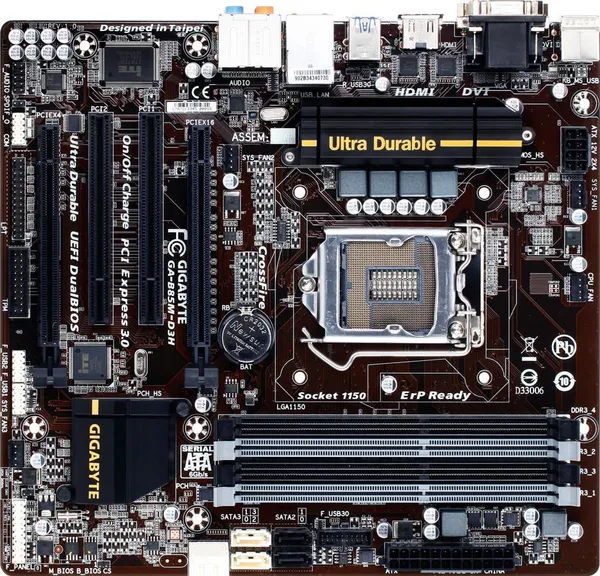 MOTHERBOARD GIGABYTE GA-B85M-D3H C/ MICROPROCESADOR INTEL I3 4TA - Image 2