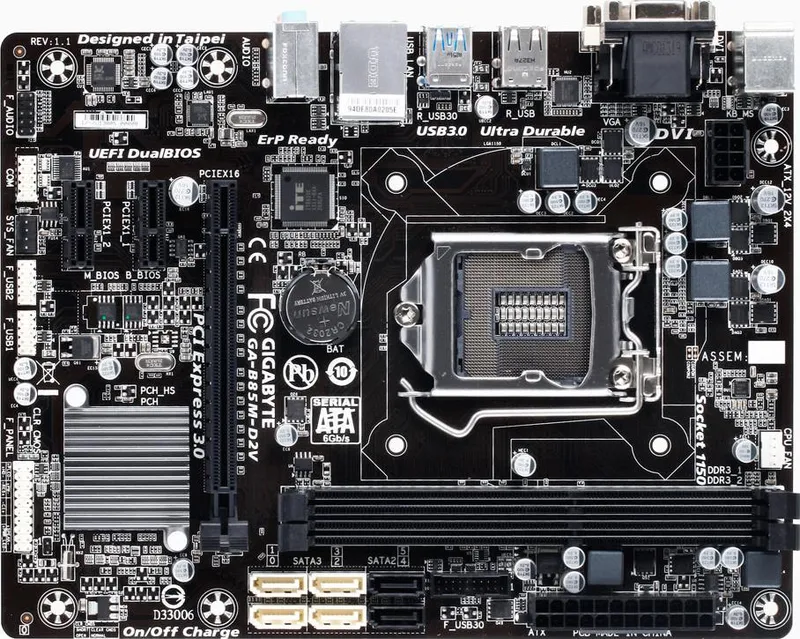 MOTHERBOARD GIGABYTE GA-H110M-H C/ MICROPROCESADOR INTEL I3 6TA - Image 2