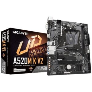 MOTHERBOARD GIGABYTE A520M K V2 AM4 DDR4 HDMI VGA M.2