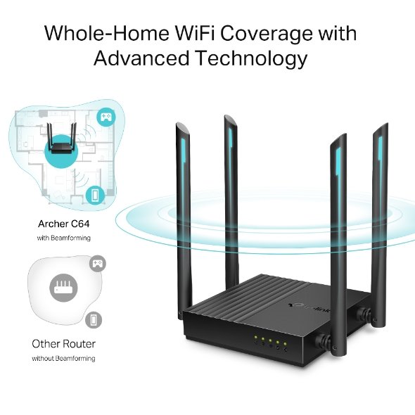 ROUTER 4P TP-LINK ARCHER C64 AC1200 MU-MIMO - Image 5