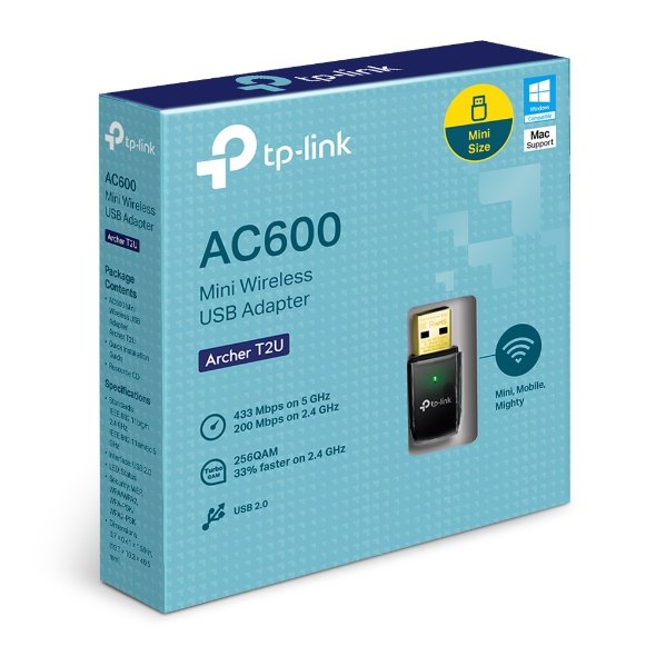 PLACA DE RED WIRELESS USB TP-LINK ARCHER T2U AC600 DUAL - Image 4