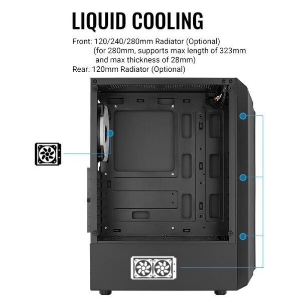 GABINETE GAMER AEROCOOL BIONIC BLANCO - Image 5