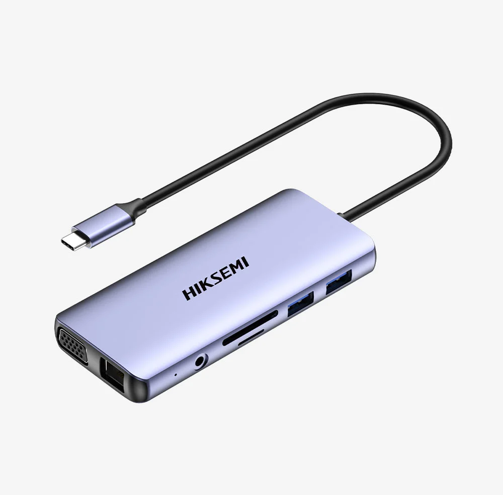 HUB HIKSEMI DS11 USB-C A USBX4 HDMIX1 RJ45X1 VGAX1 - Image 2