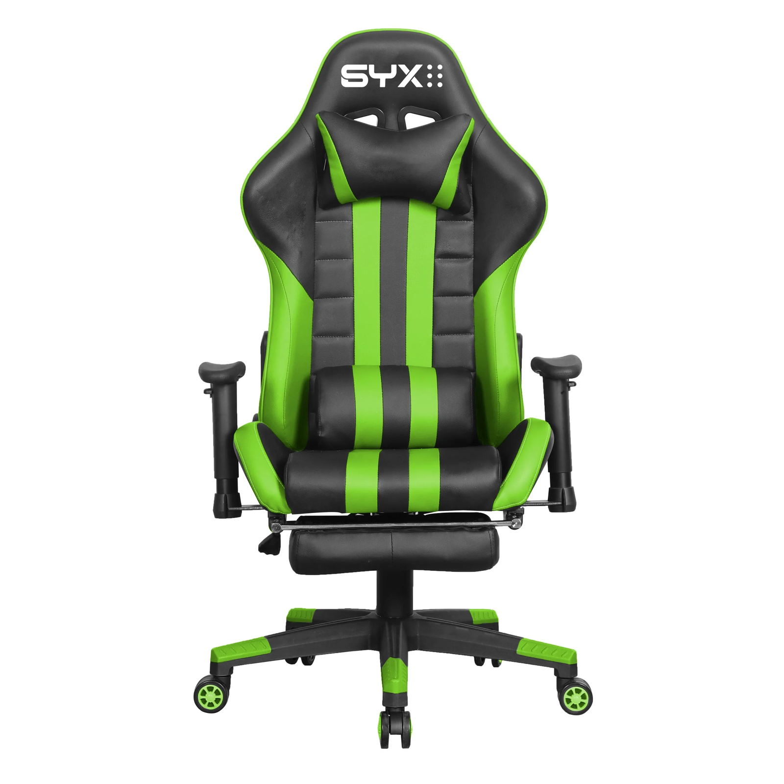 SILLA GAMER SYX CH-059 GR VERDE NEGRO