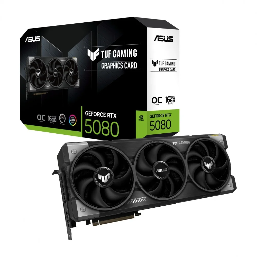 PLACA DE VIDEO 16GB RTX 5080 ASUS TUF GAMING OC - CAJA DAÑADA -