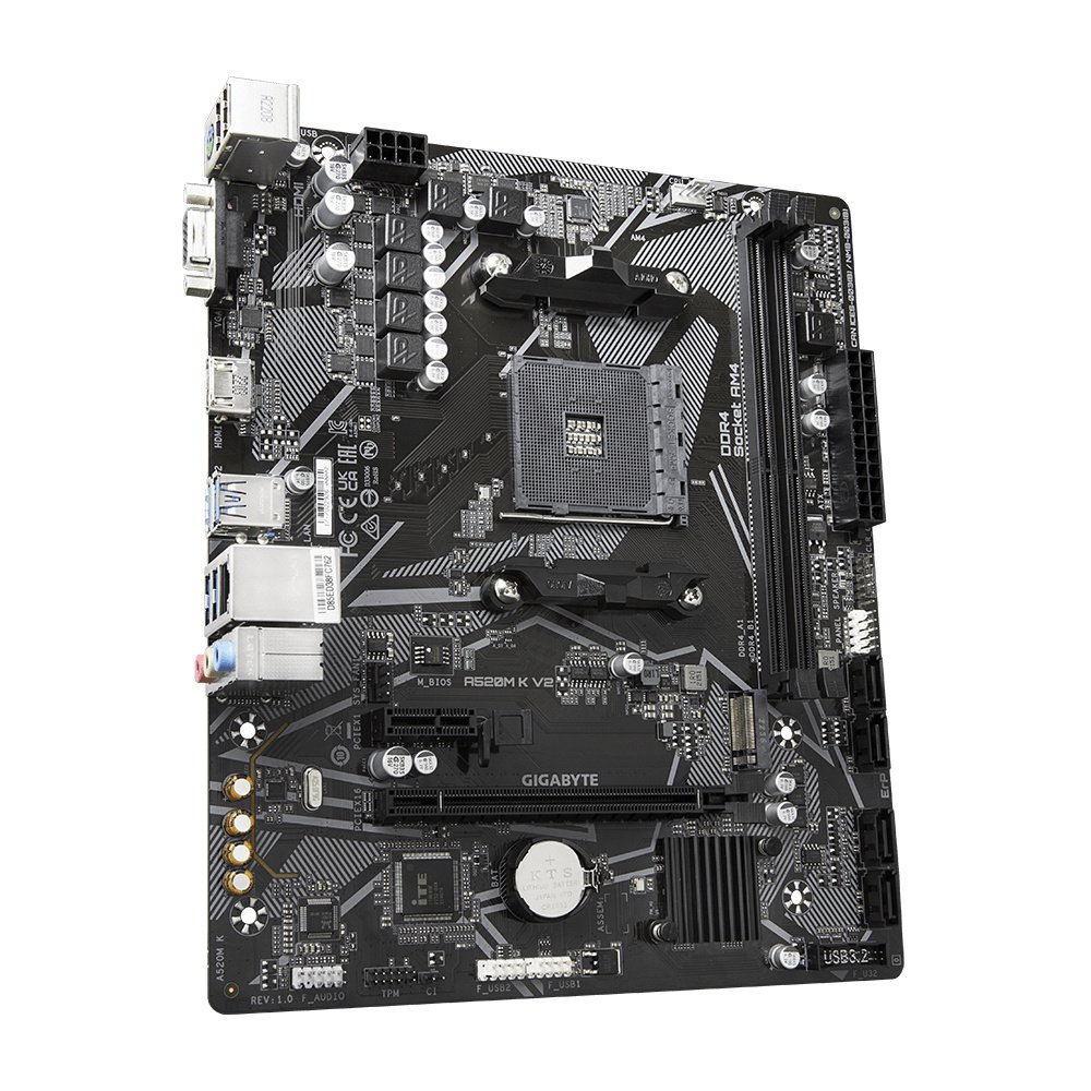 MOTHERBOARD GIGABYTE AM4 A520M K V2 DDR4 BOX M-ATX