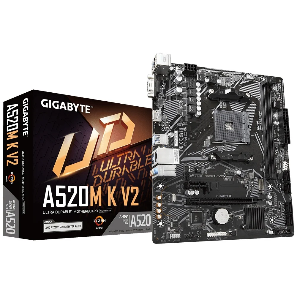 MOTHERBOARD GIGABYTE AM4 A520M K V2 DDR4 BOX M-ATX - Image 4