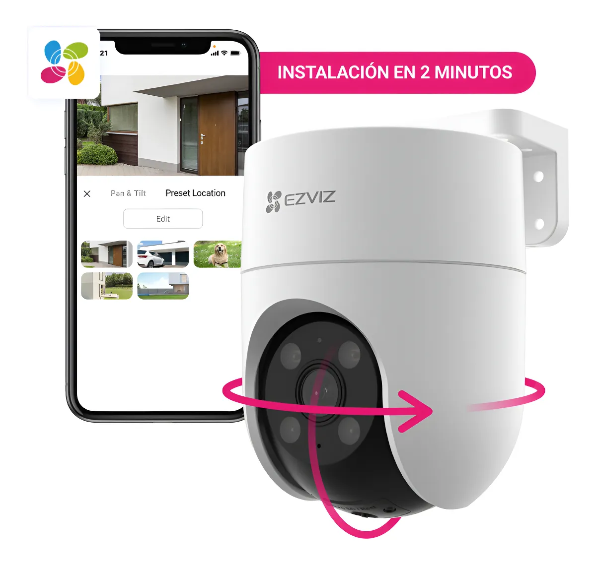 CAMARA IP 4MP EZVIZ H8C 4MM PT 360° EXTERIOR - Image 5