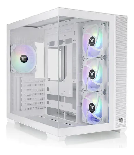 GABINETE THERMALTAKE VIEW 380 TG ARGB WHITE 4*FAN