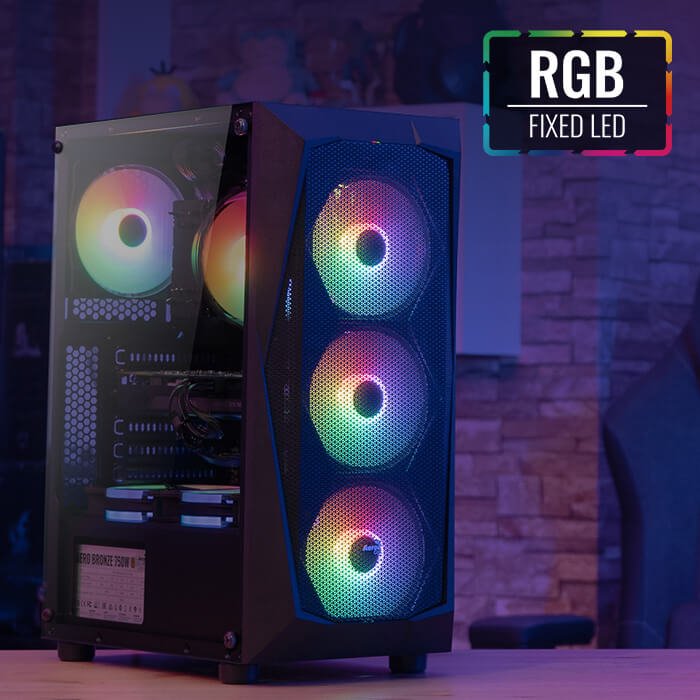 GABINETE GAMER AEROCOOL FALCON BLACK ( FALCON-G-BK-V1 ) - Image 8