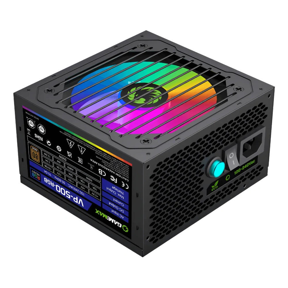 FUENTE 500W GAMEMAX 80 PLUS BRONZE VP-500-M-RGB - Image 3