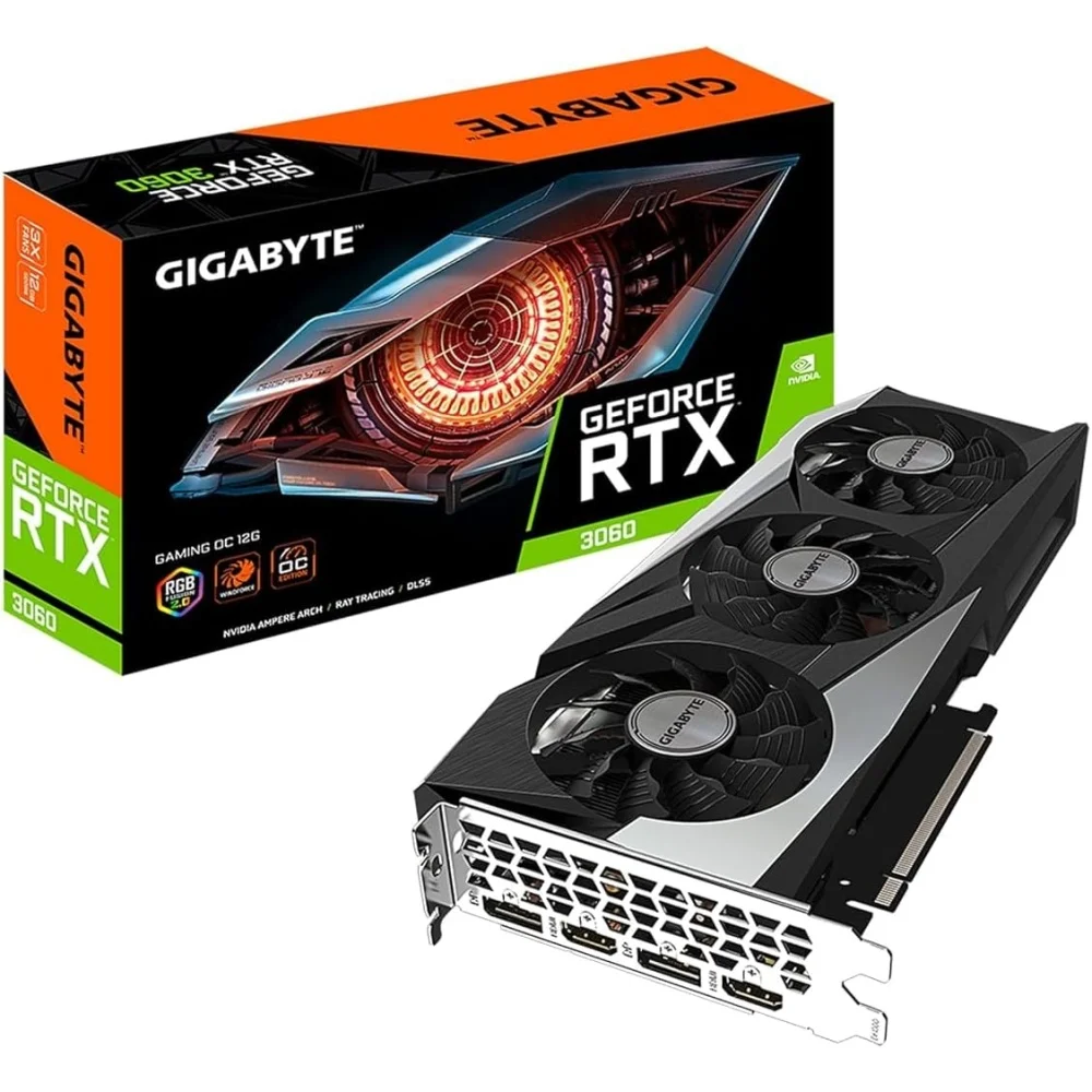 PLACA DE VIDEO 12GB RTX 3060 GIGABYTE GAMING OC 12GD