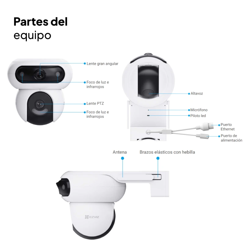 CAMARA IP 4MP EZVIZ H90 DUAL LENS 2K+ EXTERIOR - Image 2