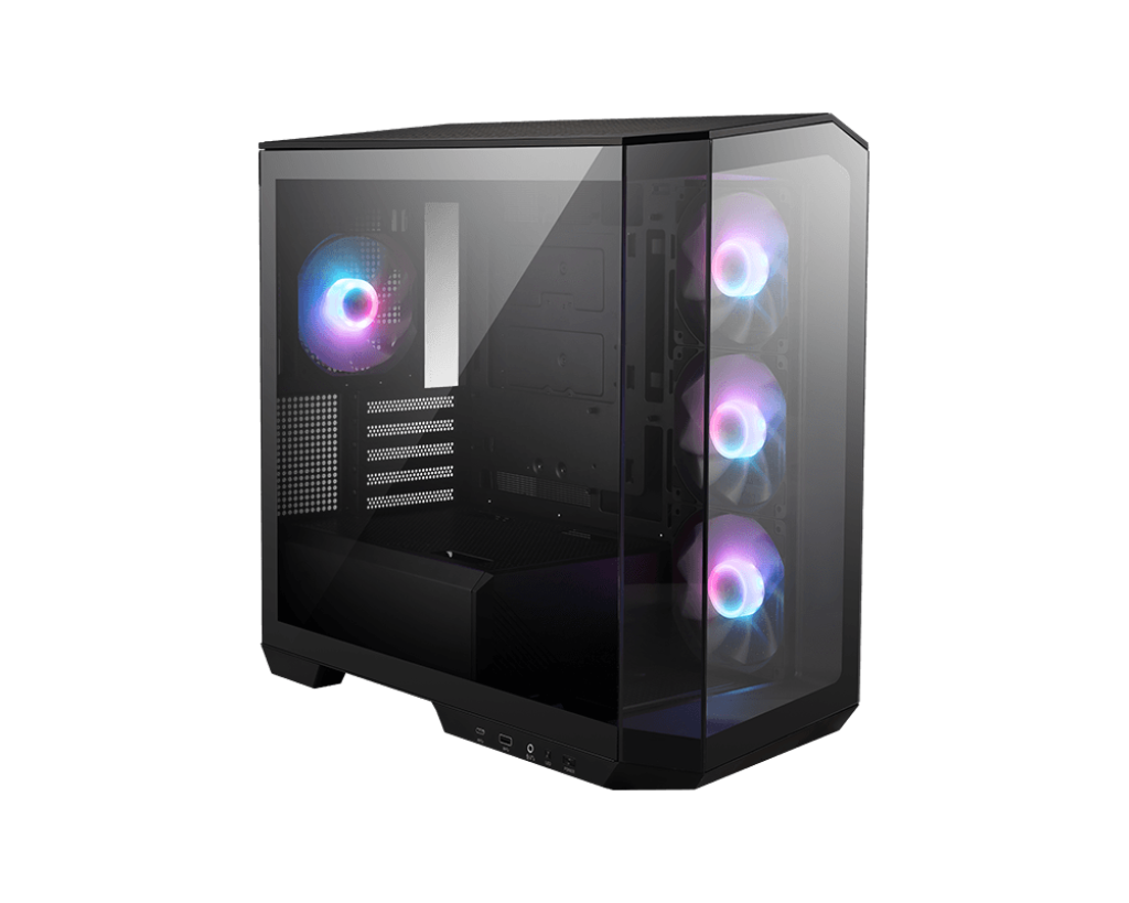 GABINETE MSI MAG PANO M100R PZ BLACK FAN RGB SIN FUENTE