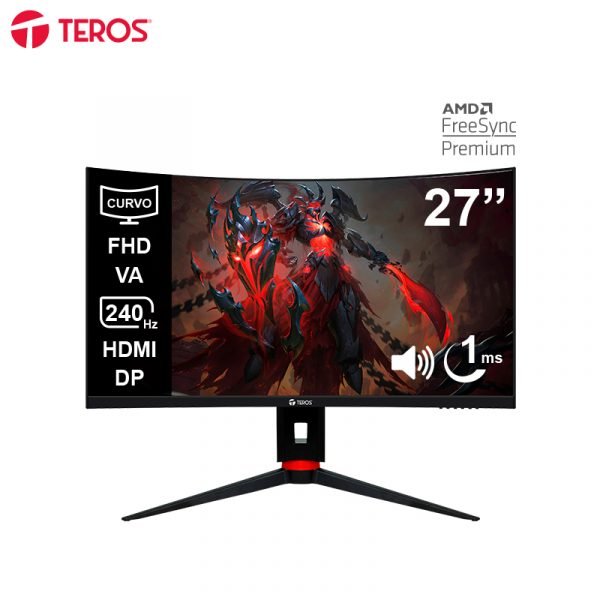 MONITOR TEROS TE-2764G GAMING 27" CURVO VA FHD (1920 X 1080) 240HZ 1MS