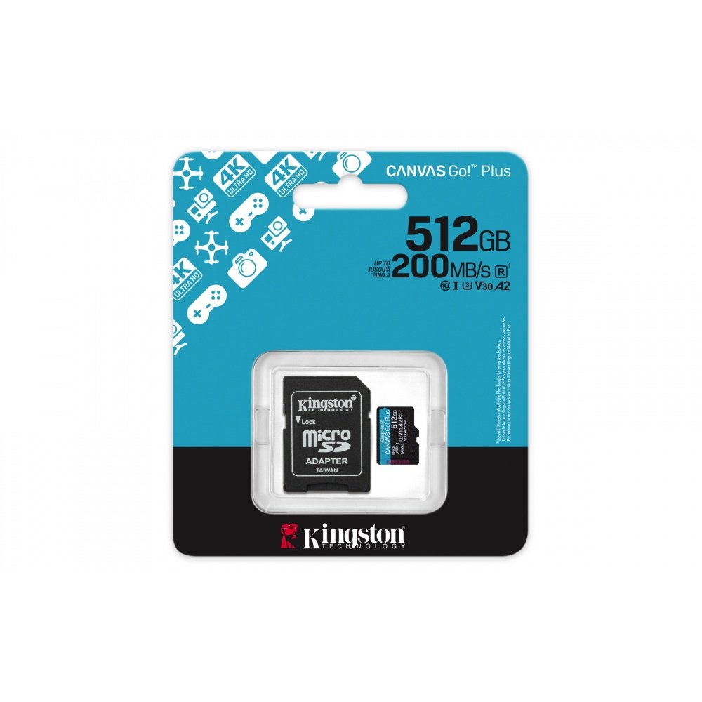 MICRO SD 512GB KINGSTON CANVAS GO PLUS G4