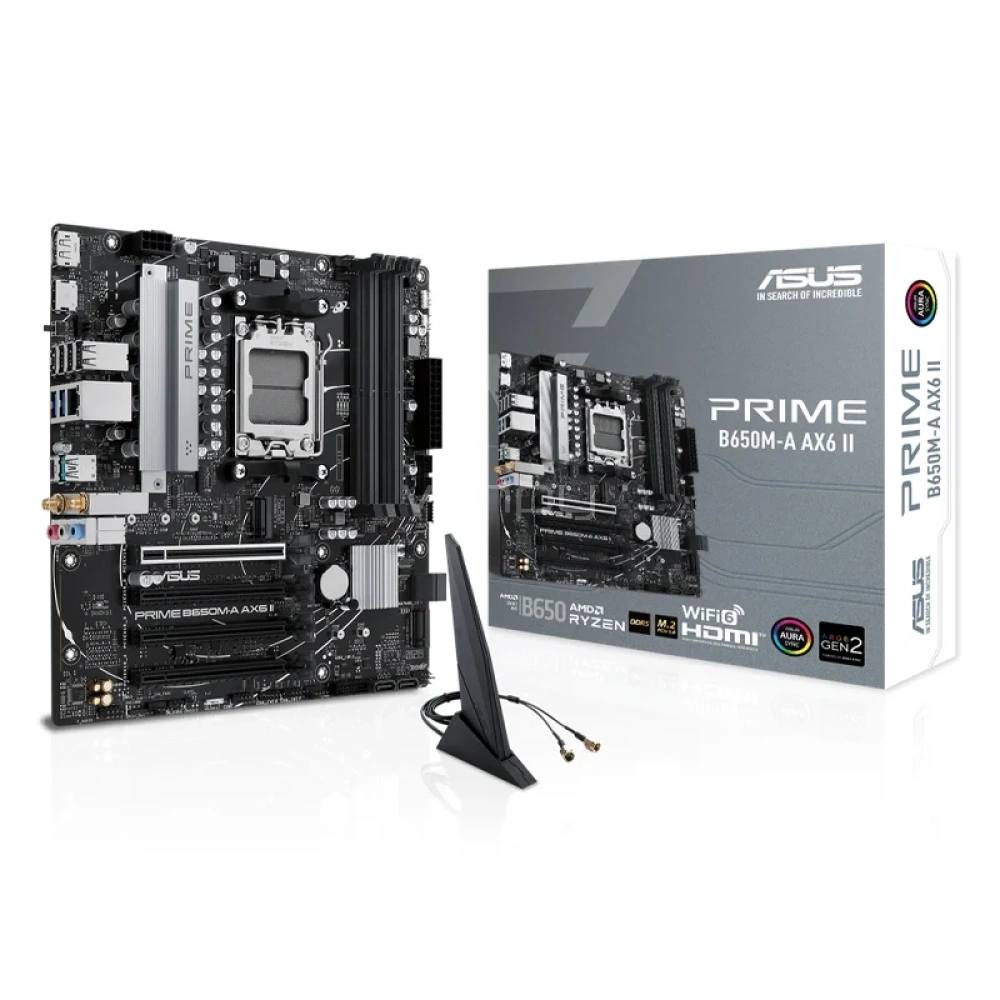 MOTHERBOARD ASUS AM5 PRIME B650M-A AX6 II DDR5 BOX M-ATX