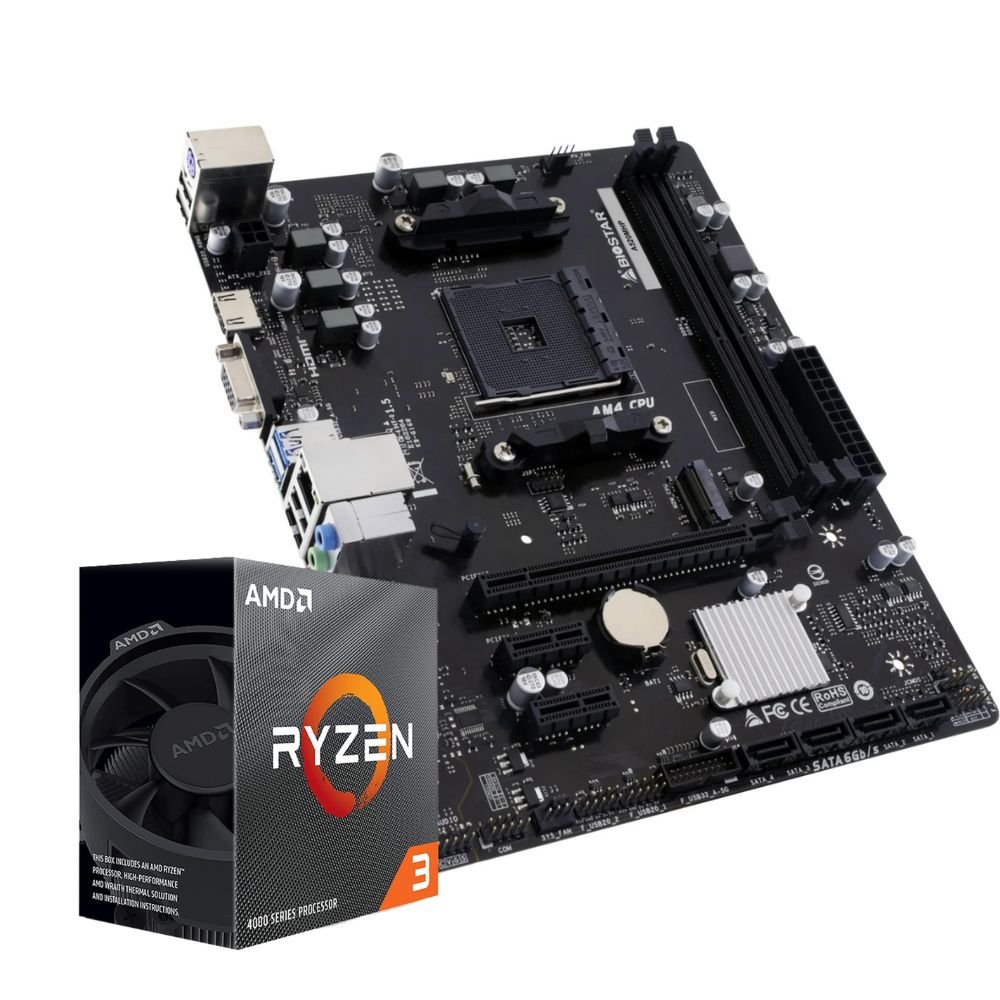 CPU AMD RYZEN 3 3200G + A520M BIOSTAR BY PCBOX