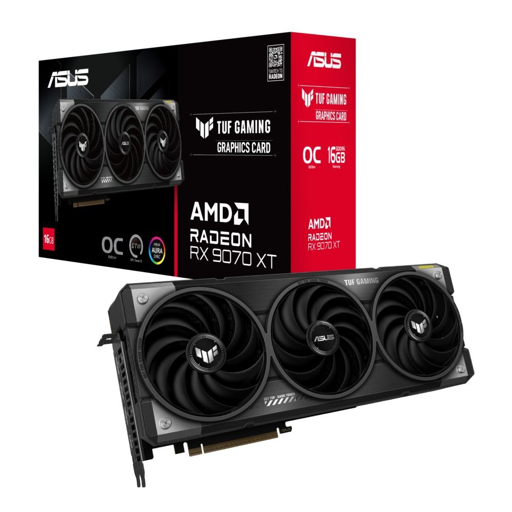 PLACA DE VIDEO RX 9070XT 16GB ASUS TUF GAMING OC GDDR6
