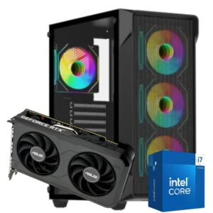 PC GAMER INTEL I7 Gen14 RAM 32GB NVME 1TB RTX 5050 8G 650W GAMER 4 FAN