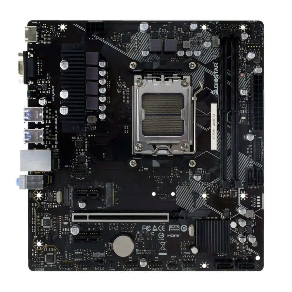 MOTHERBOARD BIOSTAR AM5 A620MH AURORA DDR5 BOX M-ATX