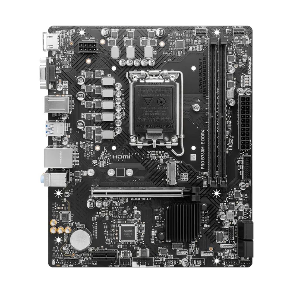 MOTHERBOARD MSI S1700 PRO B760M-E DDR4 BOX M-ATX
