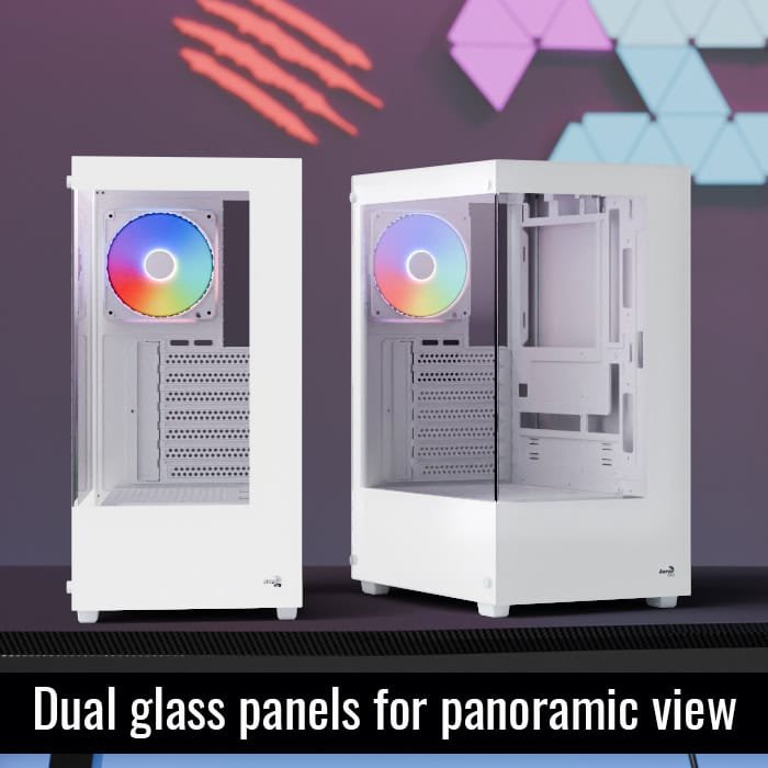 GABINETE GAMER AEROCOOL PIVOT WHITE ( PIVOT-G-WT-V2 ) - Image 2