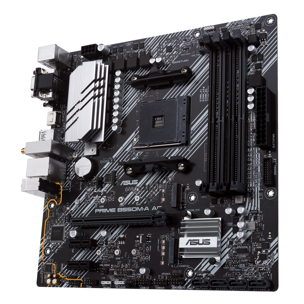 MOTHERBOARD ASUS AM4 PRIME B550M-A AC BOX M-ATX - Image 2