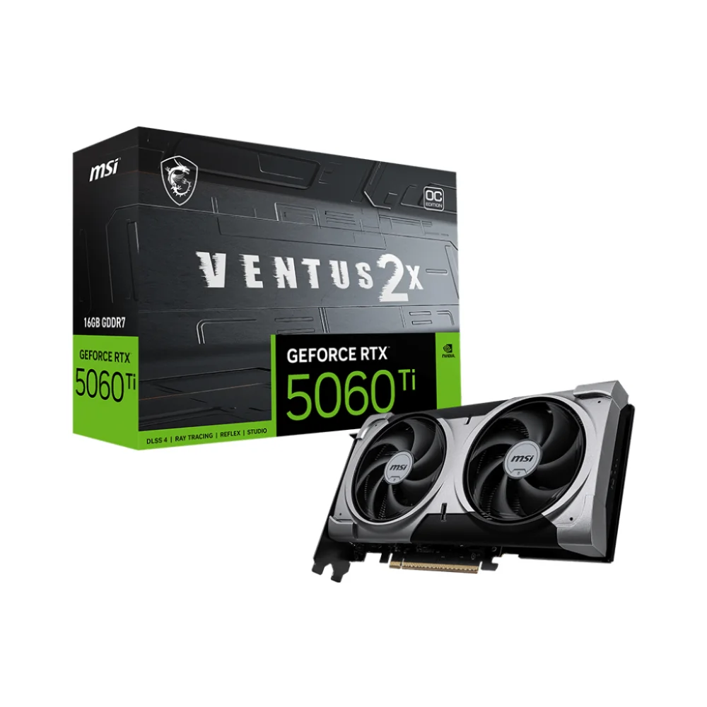 PLACA DE VIDEO 16GB RTX 5060 TI MSI VENTUS 2X OC PLUS GDDR7