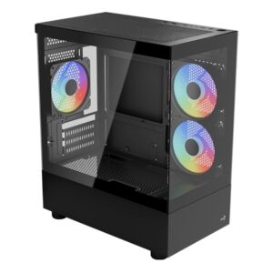 GABINETE GAMER AEROCOOL VIEWPORT MINI BLACK ( MINI-G-BK-V2 )