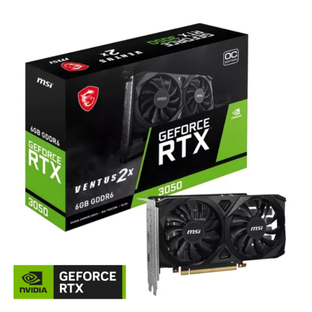 PLACA DE VIDEO 6GB RTX 3050 MSI VENTUS 2X 6G OC