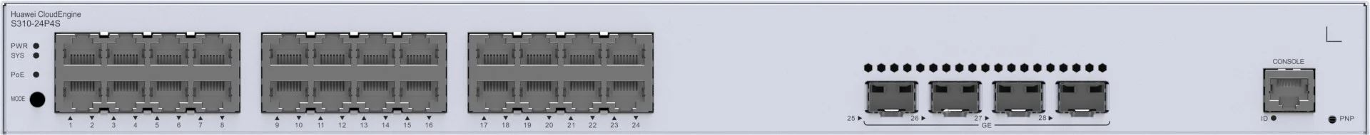 SWITCH 24P HUAWEI EKIT S310-24P4S POE+ 4SFP L3 - Image 2