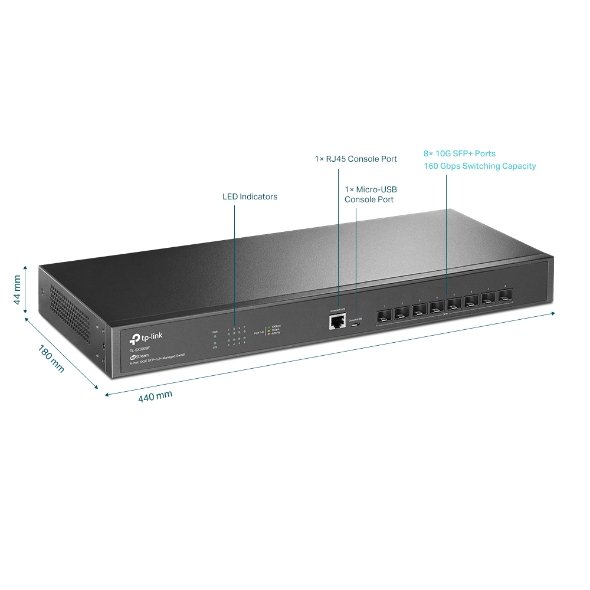 SWITCH 8P TP-LINK OMADA SX3008F 8 SFP ADM. - Image 3