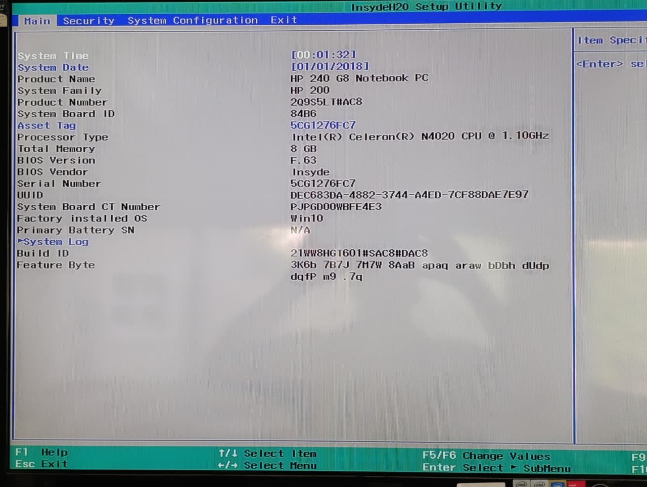 MOTHERBOARD PARA HP 240 G8 245 G7 14-NAR-GLK CELERON N4020 - AZUL - Image 3