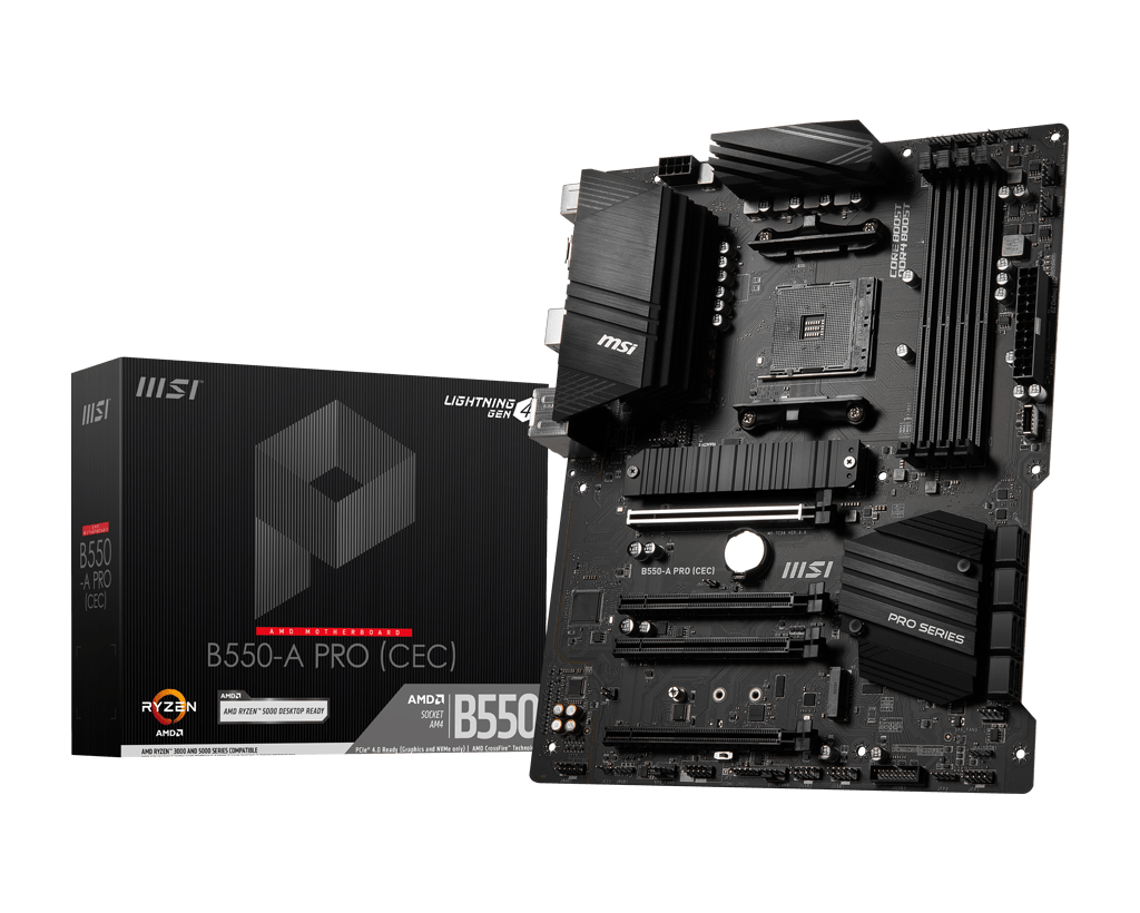 MOTHERBOARD MSI B550-A PRO AM4 DDR4 HDMI M.2 Ryzen 5000
