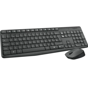 TECLADO Y MOUSE LOGITECH MK235 WIRELESS BLACK LATINO