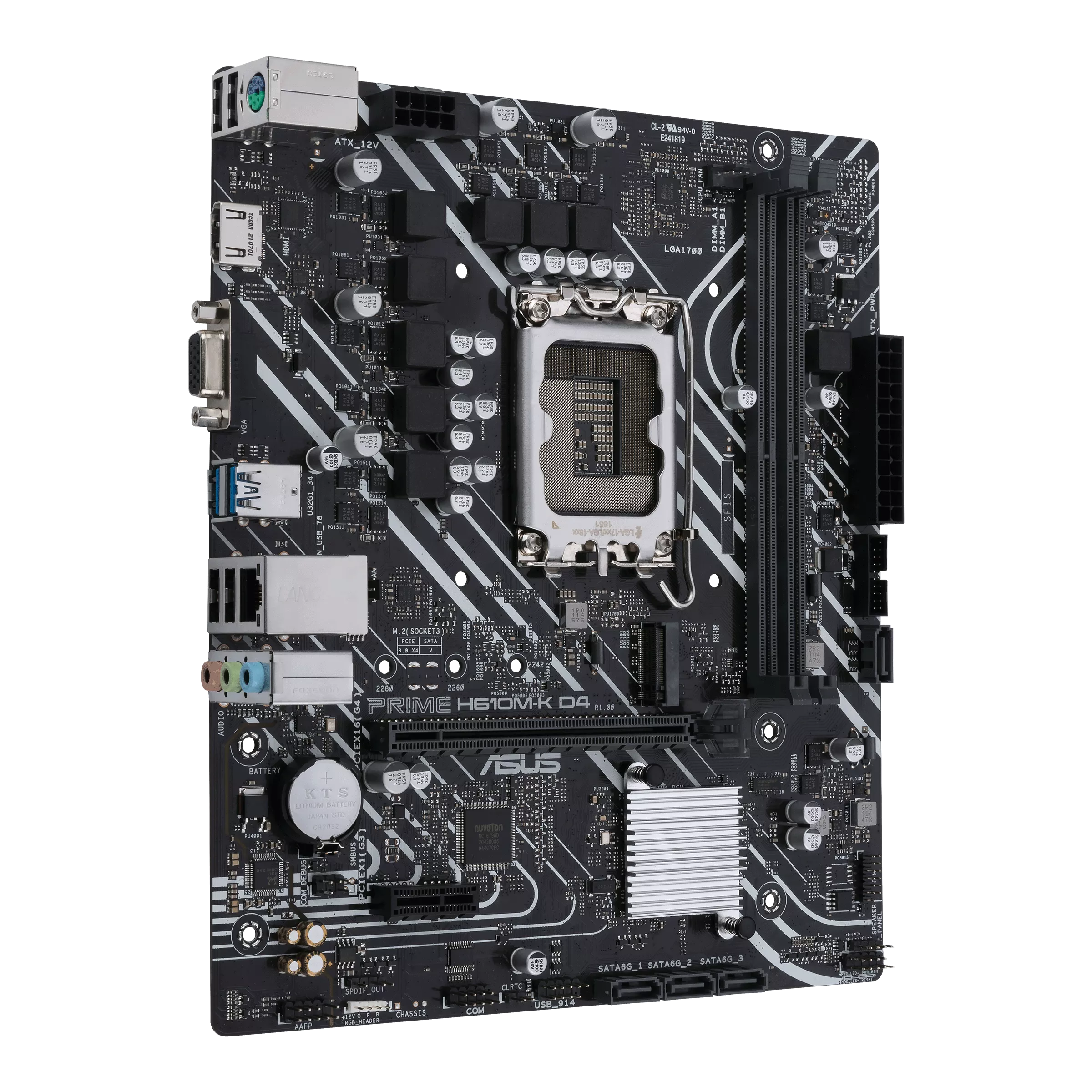 MOTHERBOARD ASUS S1700 PRIME H610M-K D4 DDR4 BOX M-ATX - Image 3
