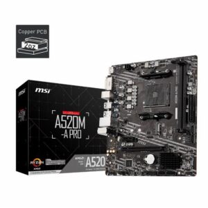 MOTHERBOARD MSI AM4 A520M-A PRO DDR4 BULK M-ATX