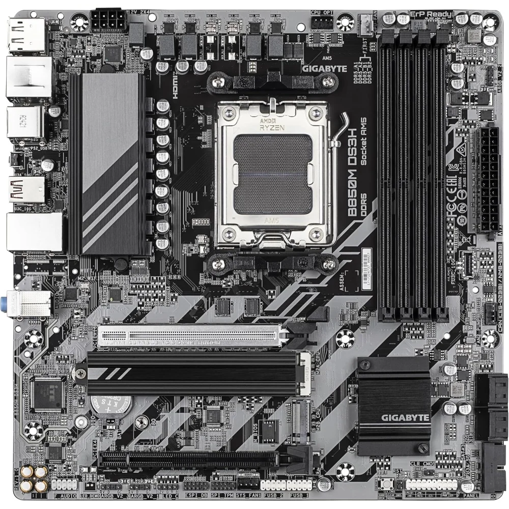 MOTHERBOARD GIGABYTE AM5 B850M DS3H DDR5 BOX M-ATX - Image 3