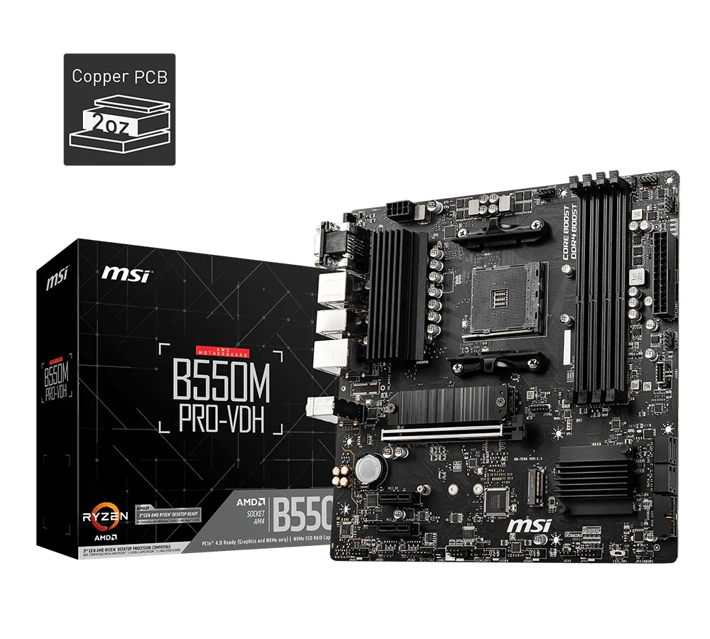 MOTHERBOARD MSI B550M PRO-VDH (AM4) - Image 2