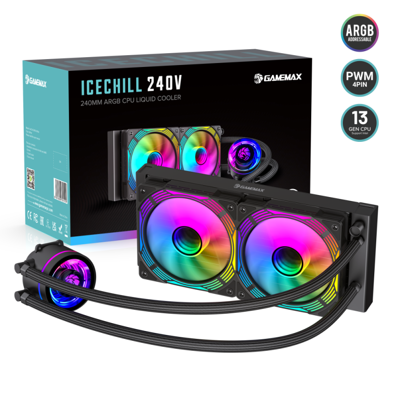 CPU COOLER GAMEMAX WATER ICECHILL240 ARGB AIO - Image 3